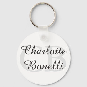 Beruflich Modern-Monogramm-Name Minimalistisch Schlüsselanhänger