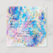 Beruflich Modern Opal Holographic, Confetti Rabattkarte (Rückseite)