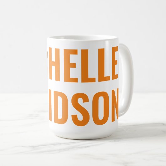 Beruflich Modern Orange White Minimalistisch Schli Kaffeetasse (VorderseiteRechts)