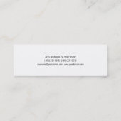 Beruflich Modern Orange White Minimalistisch Schli Mini Visitenkarte (Rückseite)