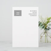 Beruflich modern Schlicht einfach Briefpapier (Stehend Vorderseite)