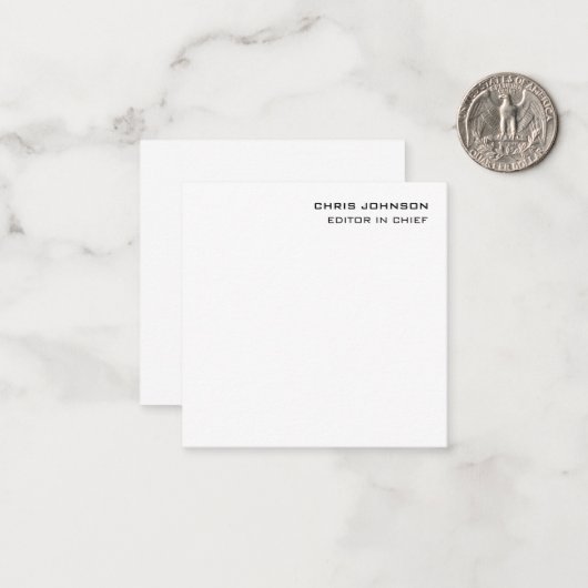 Beruflich modern Schlicht einfach Mitteilungskarte (Vorderseite/Rückseite Beispiel)