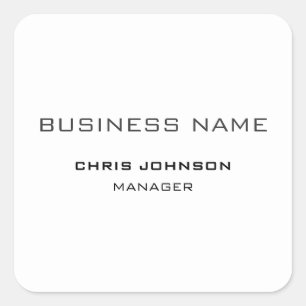 Beruflich modern Schlicht einfach Quadratischer Aufkleber