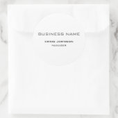 Beruflich modern Schlicht einfach Runder Aufkleber (Tasche)