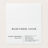 Beruflich modern Schlicht einfach Visitenkarten (Außenseite Aufgefaltet)