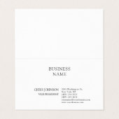 Beruflich modern Schlicht einfach Visitenkarten (Außenseite Aufgefaltet)