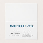 Beruflich modern Schlicht einfach Visitenkarten (Außenseite Aufgefaltet)