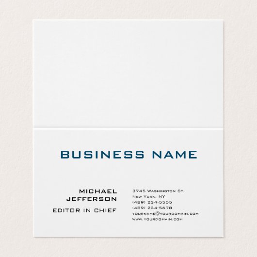 Beruflich modern Schlicht einfach Visitenkarten (Außenseite Aufgefaltet)