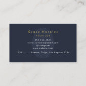 Beruflich Modern Simple Blue Minimalistisch Visitenkarte (Rückseite)