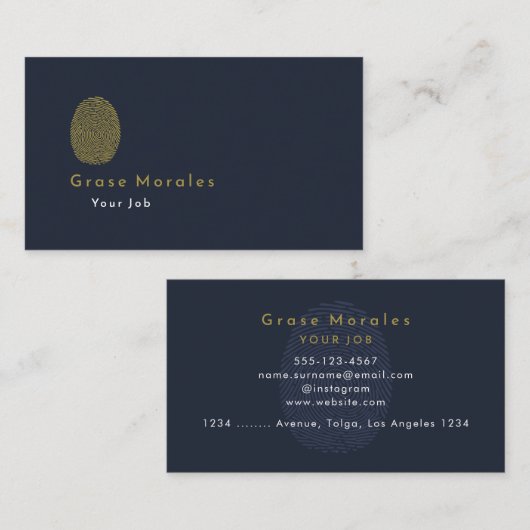 Beruflich Modern Simple Blue Minimalistisch Visitenkarte (Vorne/Hinten)