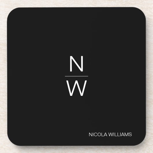 Beruflich Modern Simple Minimalistisch Dark Gray Getränkeuntersetzer (Vorderseite)