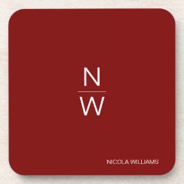 Beruflich Modern Simple Minimalistisch Dark Red Getränkeuntersetzer