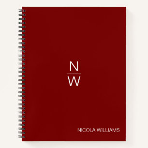 Beruflich Modern Simple Minimalistisch Dark Red Notizblock