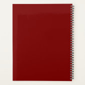 Beruflich Modern Simple Minimalistisch Dark Red Planer (Rückseite)