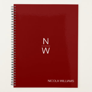 Beruflich Modern Simple Minimalistisch Dark Red Planer