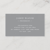 Beruflich Modern Simple Monogram Initial Name Visitenkarte (Rückseite)