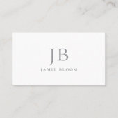 Beruflich Modern Simple Monogram Initial Name Visitenkarte (Vorderseite)