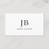 Beruflich Modern Simple Monogram Initial Name Visitenkarte (Vorderseite)