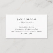 Beruflich Modern Simple Monogram Schlicht Visitenkarte (Rückseite)