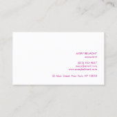 Beruflich Modern Simple OrangeMinimalist Visitenkarte (Rückseite)