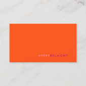 Beruflich Modern Simple OrangeMinimalist Visitenkarte (Vorderseite)