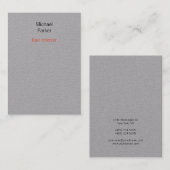 Beruflich Modern stilvoll Minimalistisch Gray Groß Visitenkarte (Vorne/Hinten)