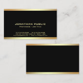 Beruflich modern und elegant, einfach in Schwarz u Visitenkarte (Vorne/Hinten)