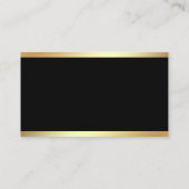 Beruflich modern und elegant, einfach in Schwarz u Visitenkarte (Rückseite)