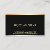 Beruflich modern und elegant, einfach in Schwarz u Visitenkarte (Vorderseite)