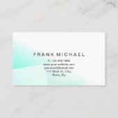 Beruflich-modern weiß und grün visitenkarte (Rückseite)