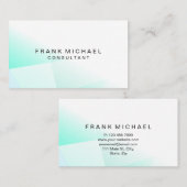 Beruflich-modern weiß und grün visitenkarte (Vorne/Hinten)