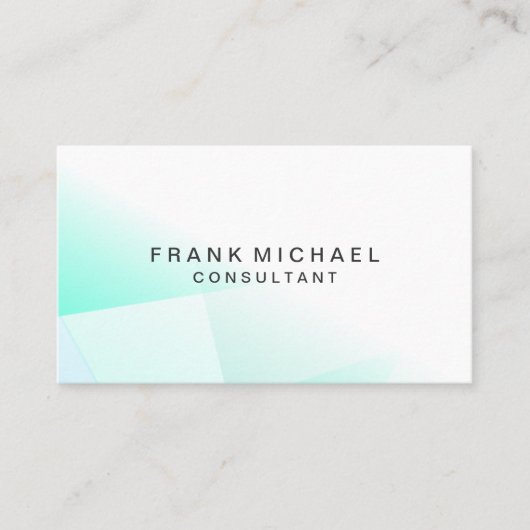 Beruflich-modern weiß und grün visitenkarte (Vorderseite)