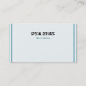 Beruflich, modern, weiß, zwei Seiten Visitenkarte (Rückseite)