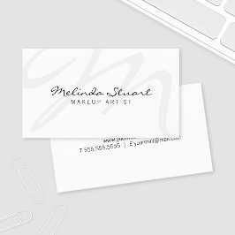 Beruflich-Modern-White-Monogramm Visitenkarte