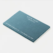 Beruflich moderne Blue Linen Texture Post-it Klebezettel (angewinkelt)