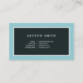 Beruflich moderne Blue Writer Social Media Visitenkarte (Rückseite)