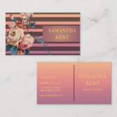 Beruflich Moderne, blühende Blüte Visitenkarte (Vorne/Hinten)