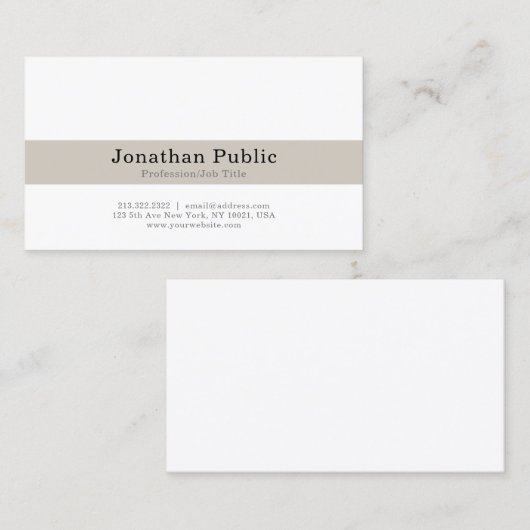Beruflich Moderne Elegant Schlicht Visitenkarte (Vorne/Hinten)