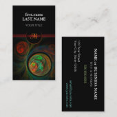 Beruflich Moderne Elegante Coole Wiedergeburt Grün Visitenkarte (Vorne/Hinten)