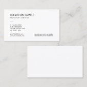 Beruflich Moderne Elegante Einfache Schlichte Firm Visitenkarte (Vorne/Hinten)