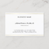 Beruflich Moderne Elegante Gold Streifen Einfach Visitenkarte (Rückseite)