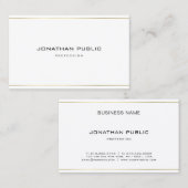 Beruflich Moderne Elegante Gold Streifen Einfach Visitenkarte (Vorne/Hinten)