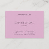 Beruflich Moderne Elegante Minimalistisch Lila Visitenkarte (Rückseite)