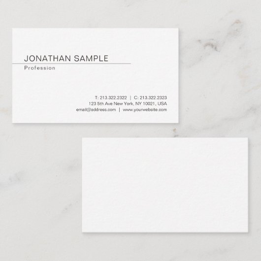 Beruflich Moderne Elegante Minimalistisch Trendy Visitenkarte (Vorne/Hinten)