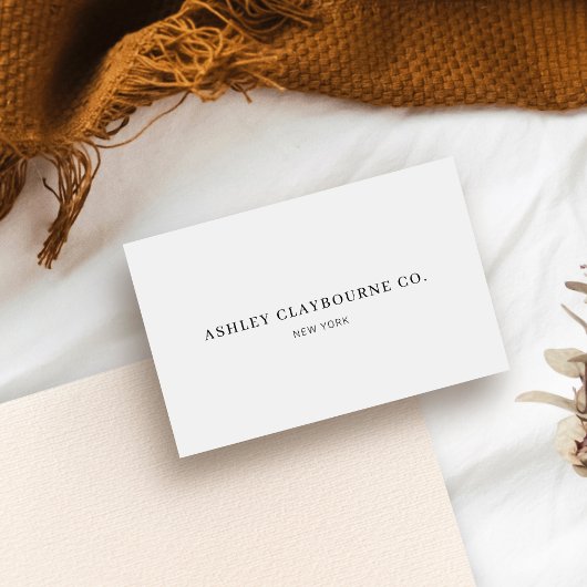 Beruflich Moderne Elegante Schlicht Weiß Minimalis Visitenkarte