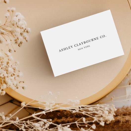 Beruflich Moderne Elegante Schlicht Weiß Minimalis Visitenkarte