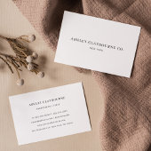 Beruflich Moderne Elegante Schlicht Weiß Minimalis Visitenkarte