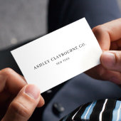 Beruflich Moderne Elegante Schlicht Weiß Minimalis Visitenkarte