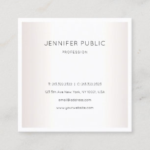 Beruflich Moderne Elegante Sleek Imitate Silver Quadratische Visitenkarte