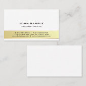 Beruflich Moderne Elegante Weiß- und Goldmatte Visitenkarte (Vorne/Hinten)
